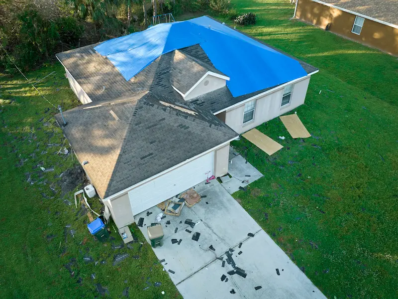 Storm and wind damage roof repair Sacramento CA